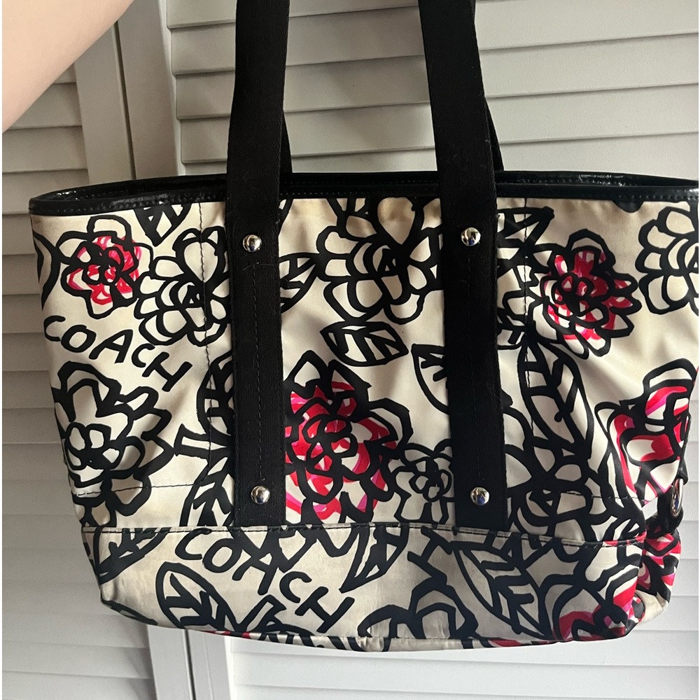 Coach Poppy Graffiti Tote